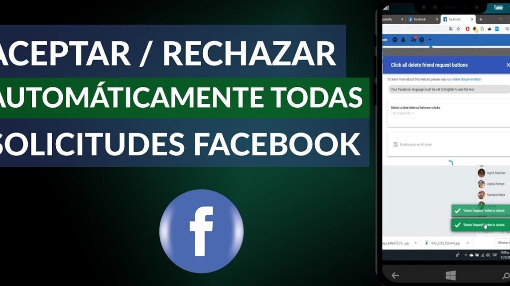 como aceptar o rechazar automaticamente todas las solicitudes de facebook