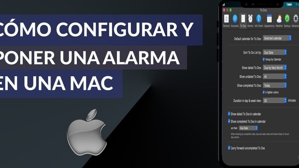 como configurar y poner una alarma en una mac paso a paso