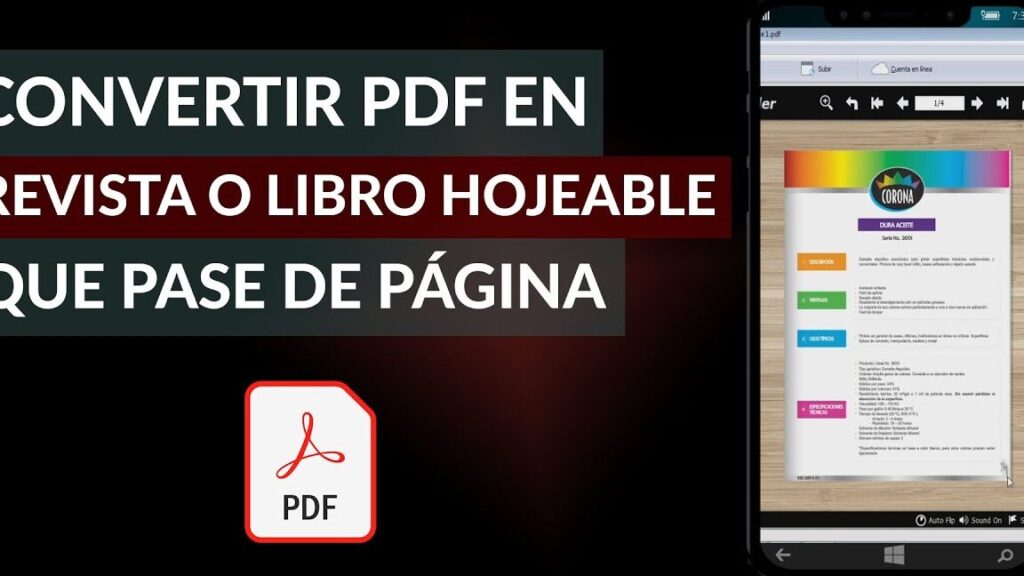 como convertir un pdf en una revista o libro hojeable que pase de pagina