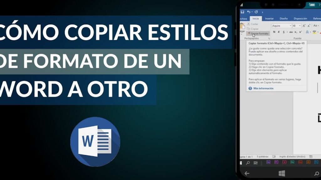 como copiar los estilos o el formato de un documento word a otro