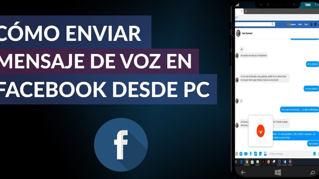 como enviar mensajes de voz en facebook desde pc