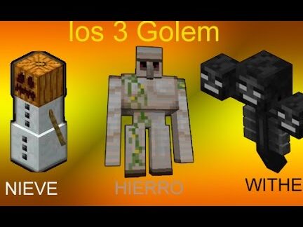 como hacer o craftear un golem en minecraft de hierro piedra diamante nieve etc