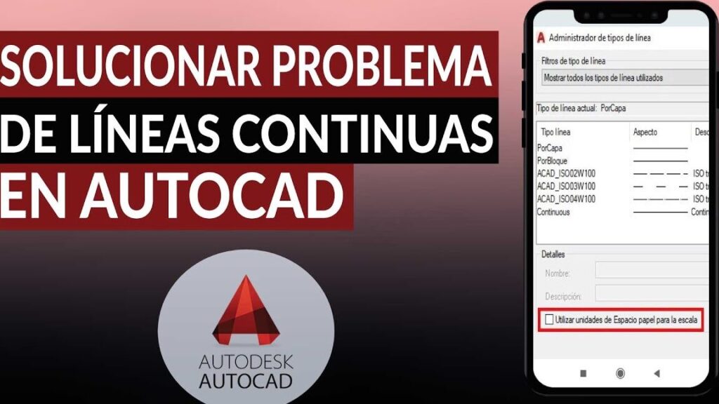 como solucionar el problema de lineas punteadas que se ven continuas en autocad