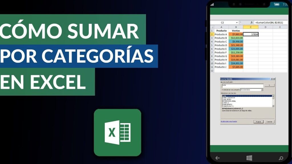 como sumar por categorias en excel asi de facil