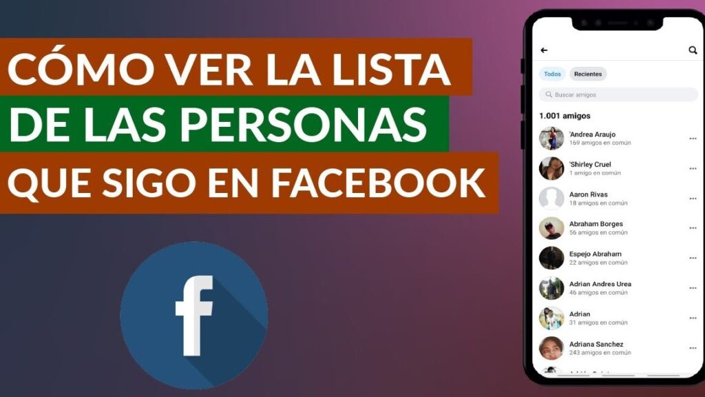 como ver a quien sigo en facebook seguidos desde android ios y pc