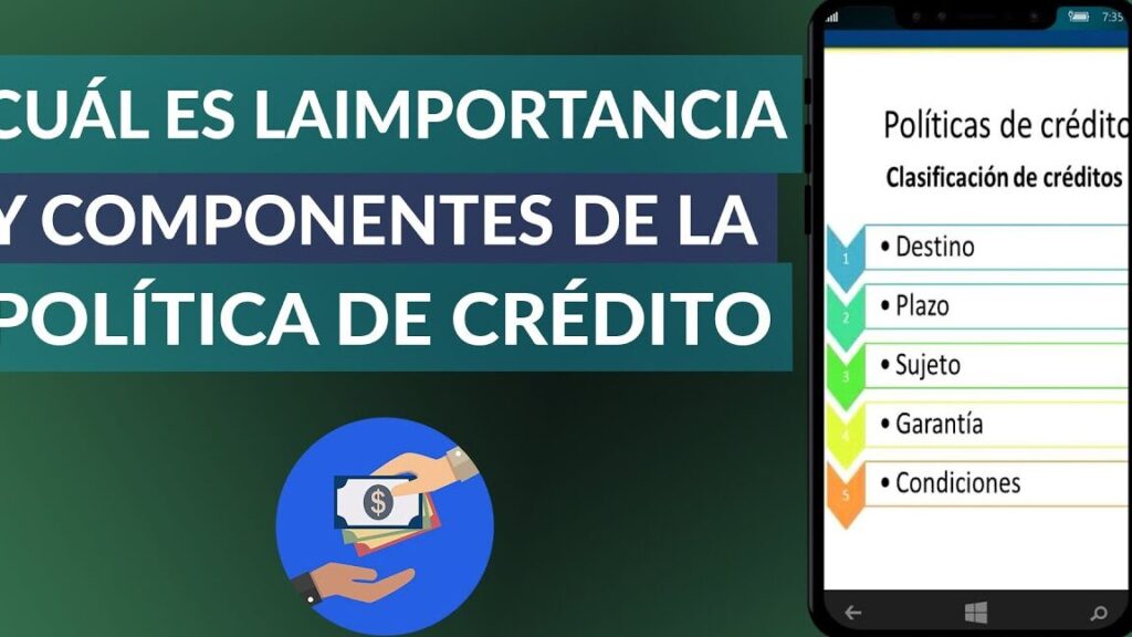 cual es la importancia y los componentes principales de la politica de credito