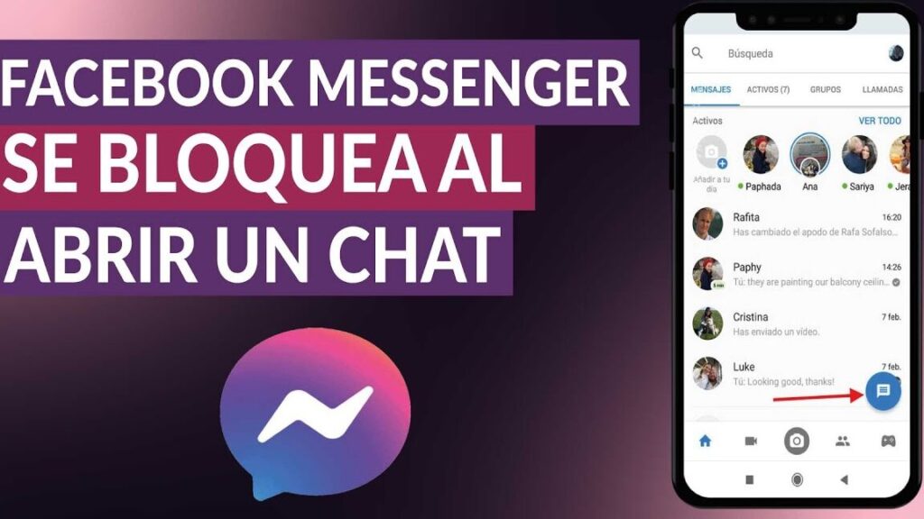 facebook messenger se bloquea al abrir un chat solucion